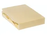 Prześcieradło Jersey z gumką krem ciemny 120x200     003